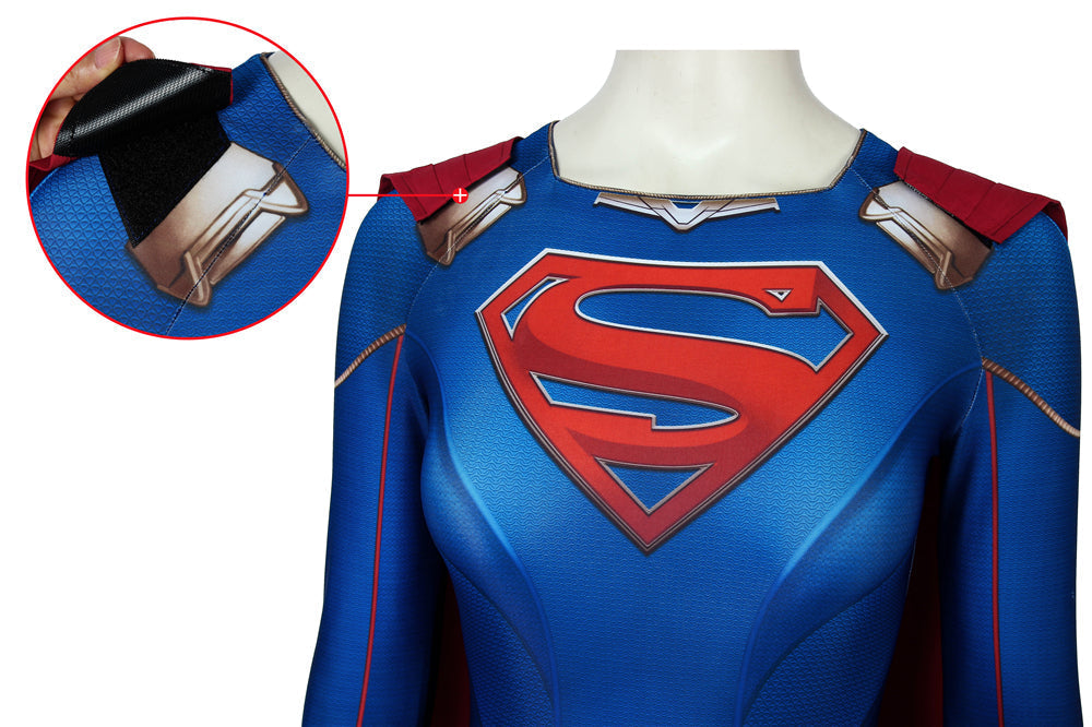 Supergirl Season 5 Kara Zor-el Zentai Jumpsuit Cosplay Costumes
