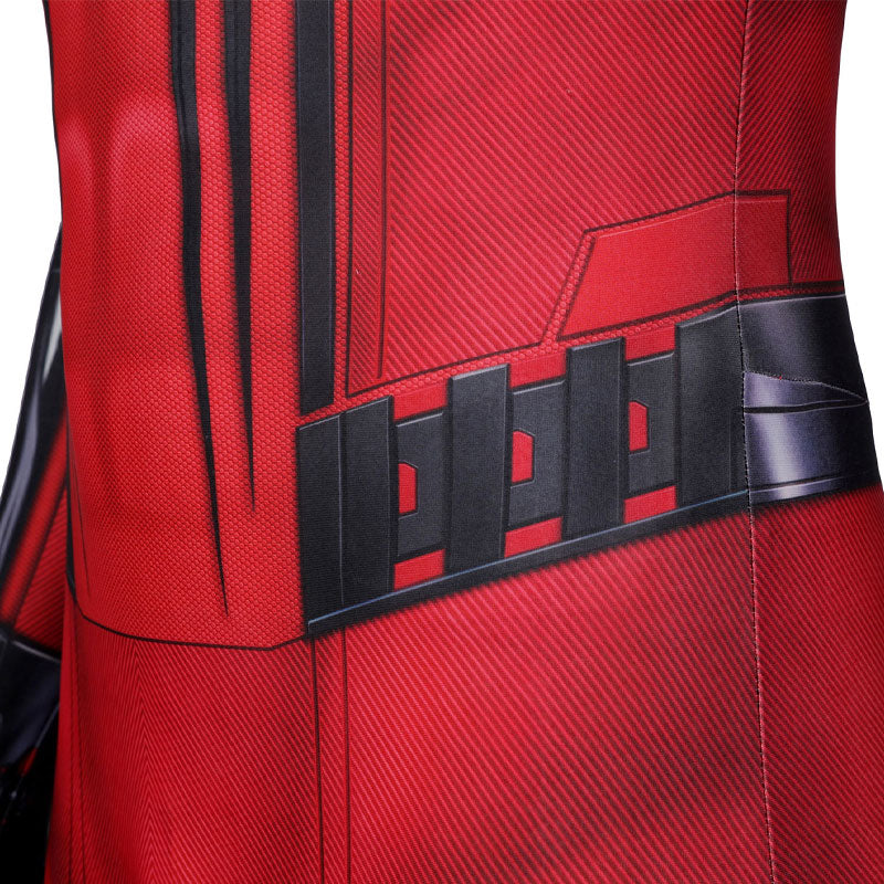 Spider-Man PS5 Crimson Cowl Suit Jumpsuit Cosplay Costume