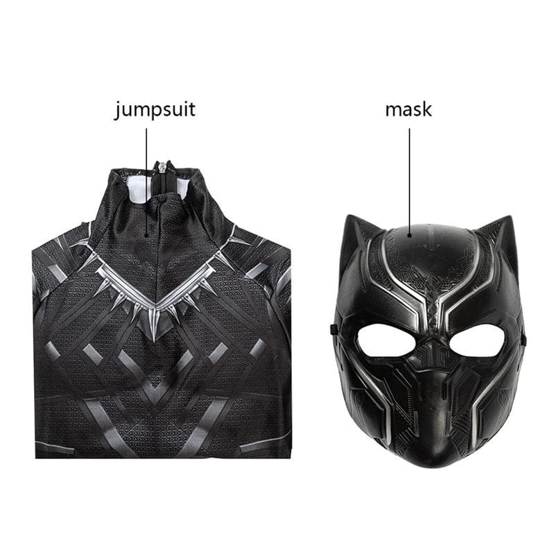 Anime Black Panther Children Jumpsuit Cosplay Costume