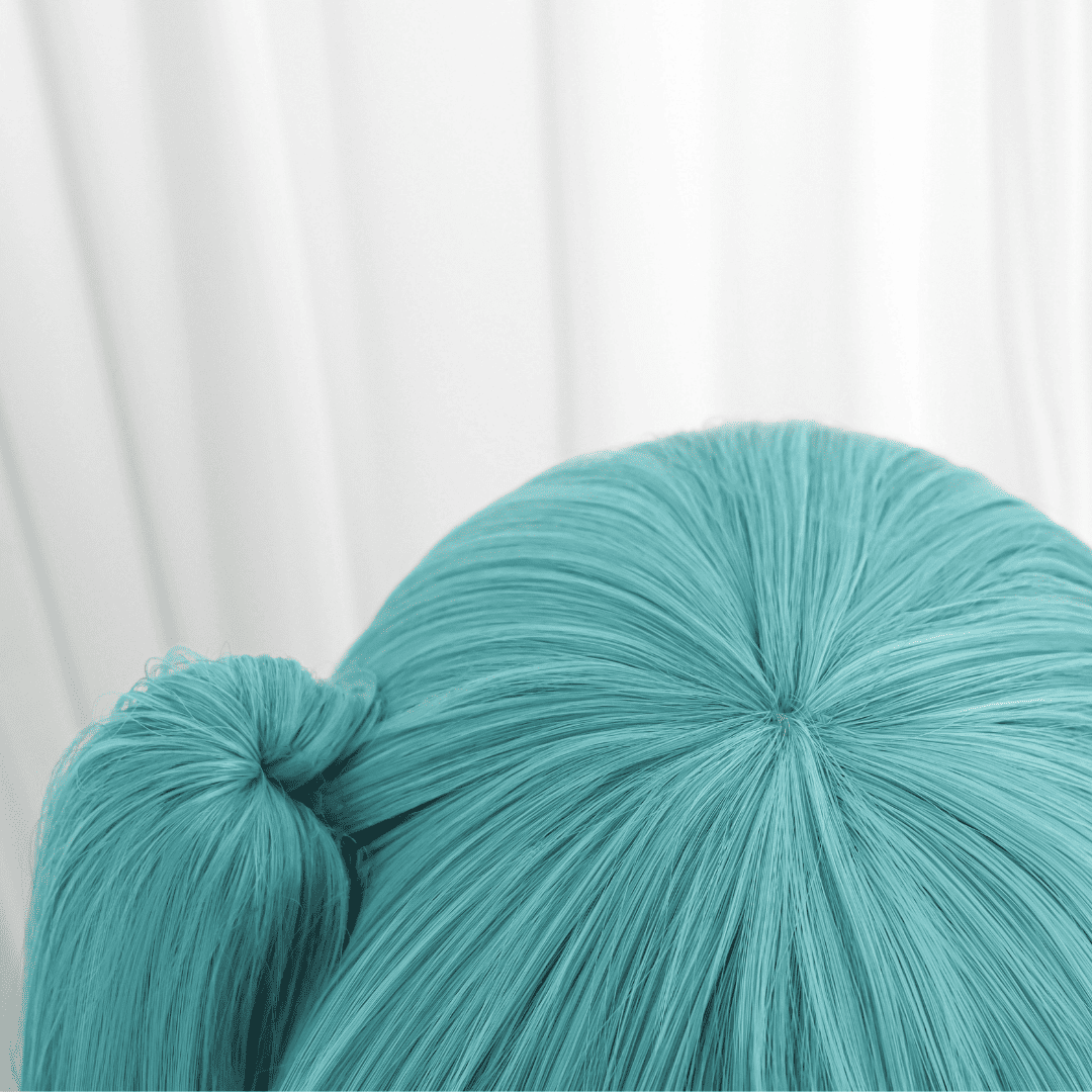 120cm Virtual Idol Long Green Cosplay Wigs Straight Clip on Ponytails Full Hair