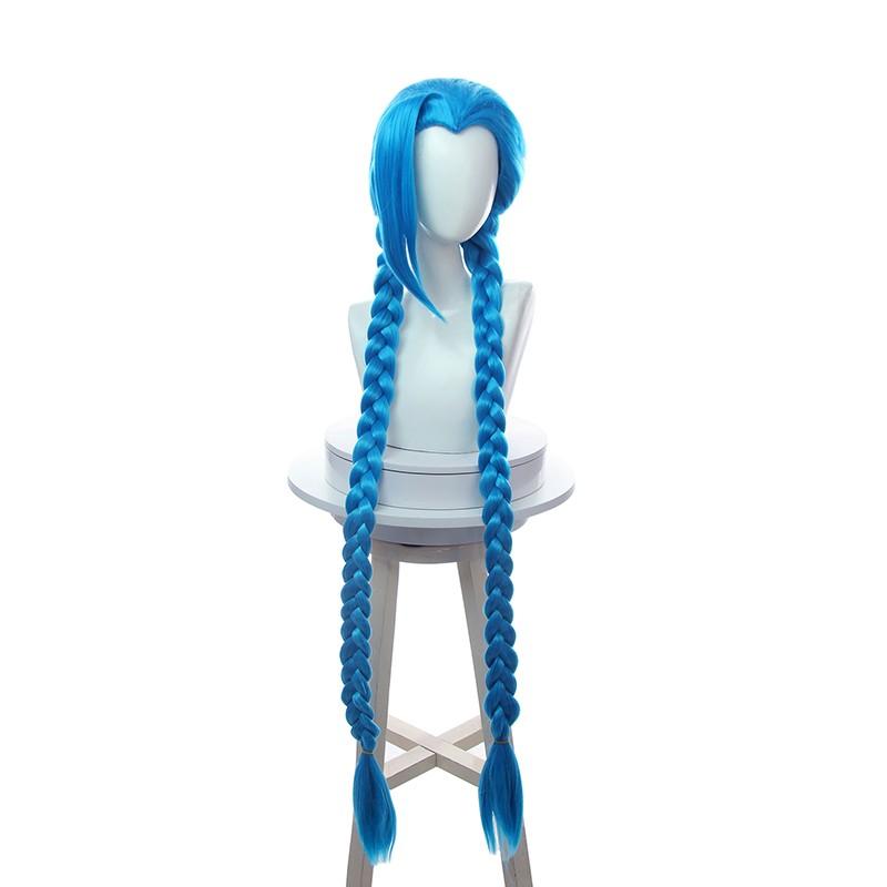 ¡¾In Stock¡¿130cm Anime LOL Arcane Jinx Blue Cosplay Wigs