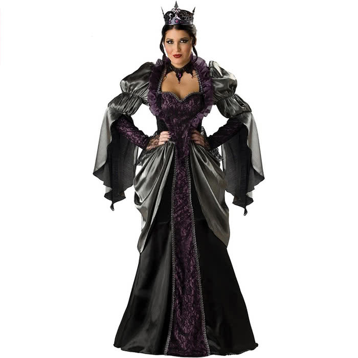 Sexy womens Vampire Queen Halloween costume fancy long dress