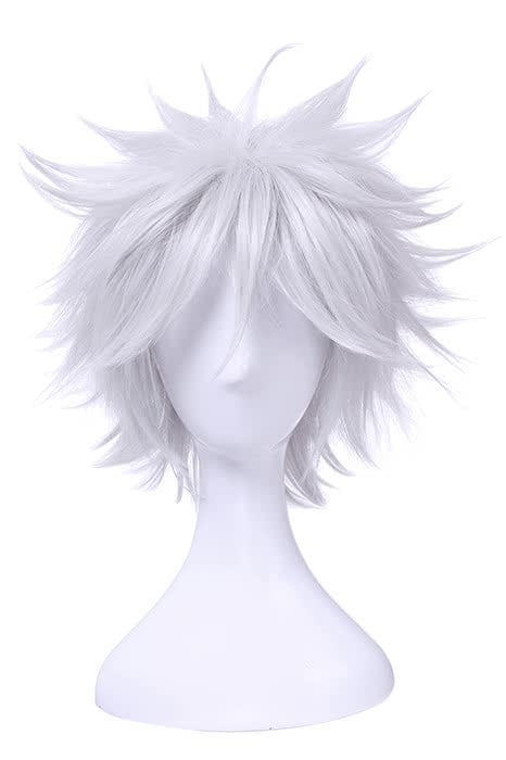 35cm Silver Gray Short Gintama Sakata Gintoki Cosplay Wig