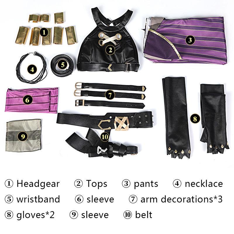 Game LOL Arcane Jinx Full Set Top Level Cosplay Costumes