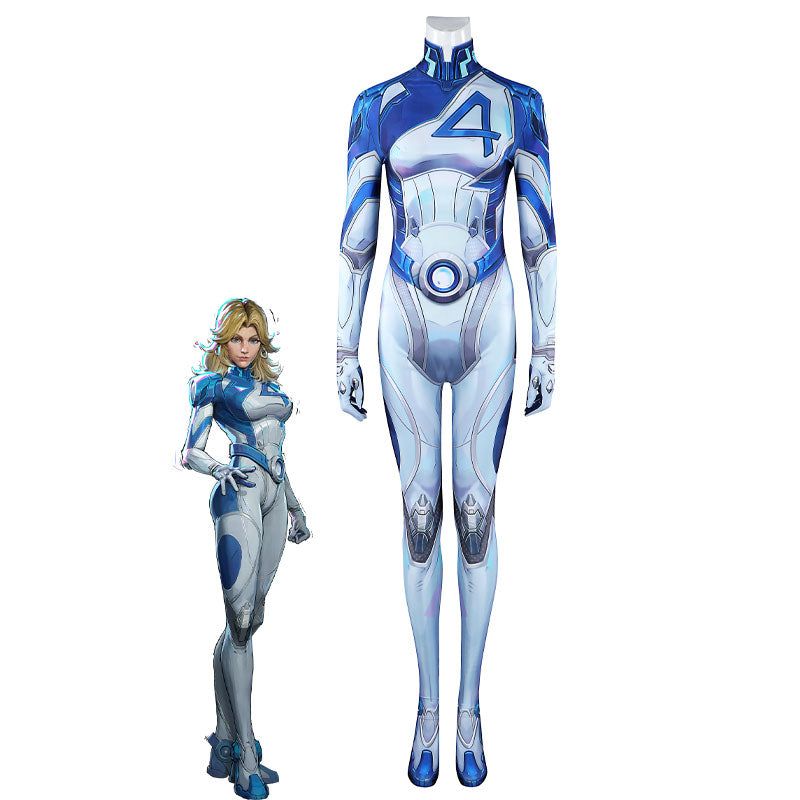 Marvel Rivals Invisible Woman Jumpsuit Cosplay Costumes