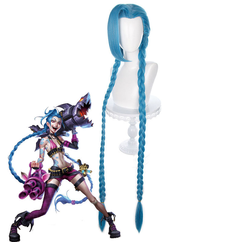 LOL Arcane Jinx Blue Bunches Cosplay Wigs