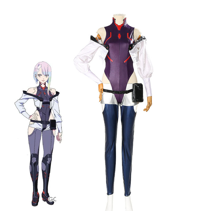 Cyberpunk: Edgerunners Lucyna Kushinada Purple Cosplay Costumes