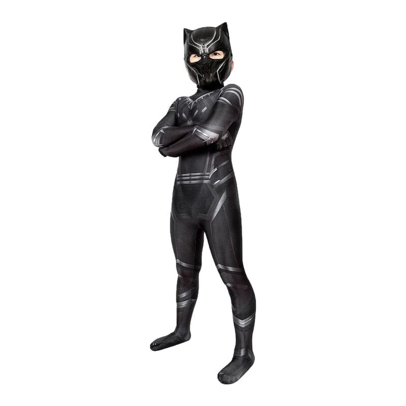 Anime Black Panther Children Jumpsuit Cosplay Costume