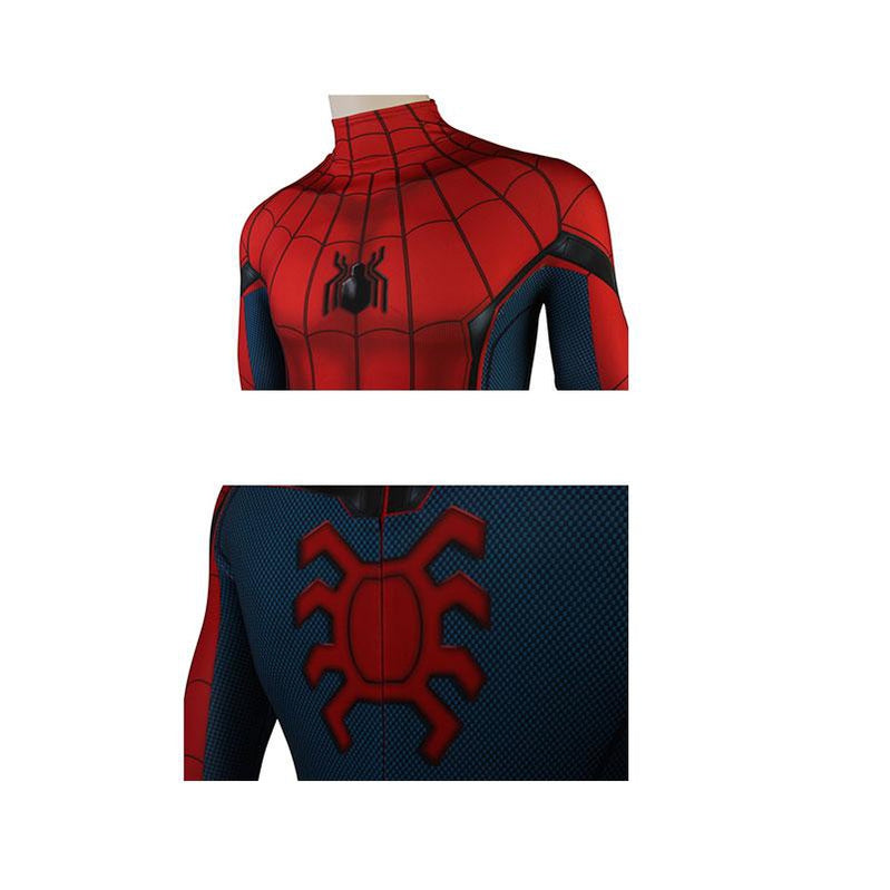 Spider-Man Homecoming Peter Parker Jumpsuit Elastic Force Cosplay Costume