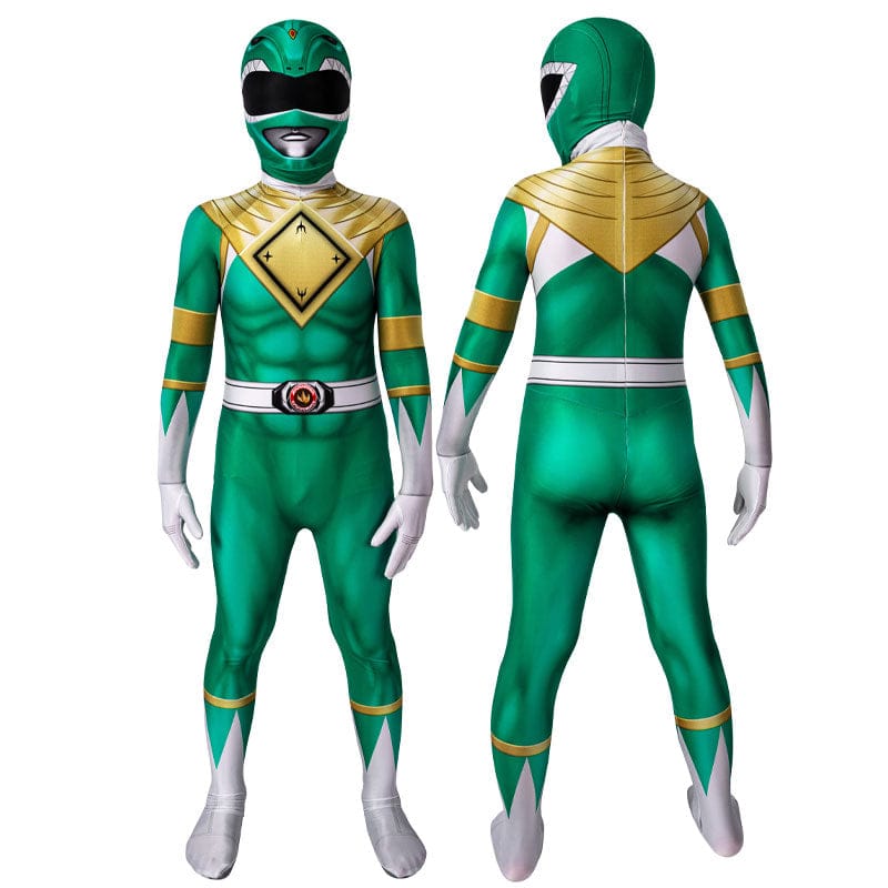 Mighty Morphin Power Rangers Yamato Tribe Knight Burai Dragon Ranger Green Ranger Children Jumpsuit Cosplay Costumes