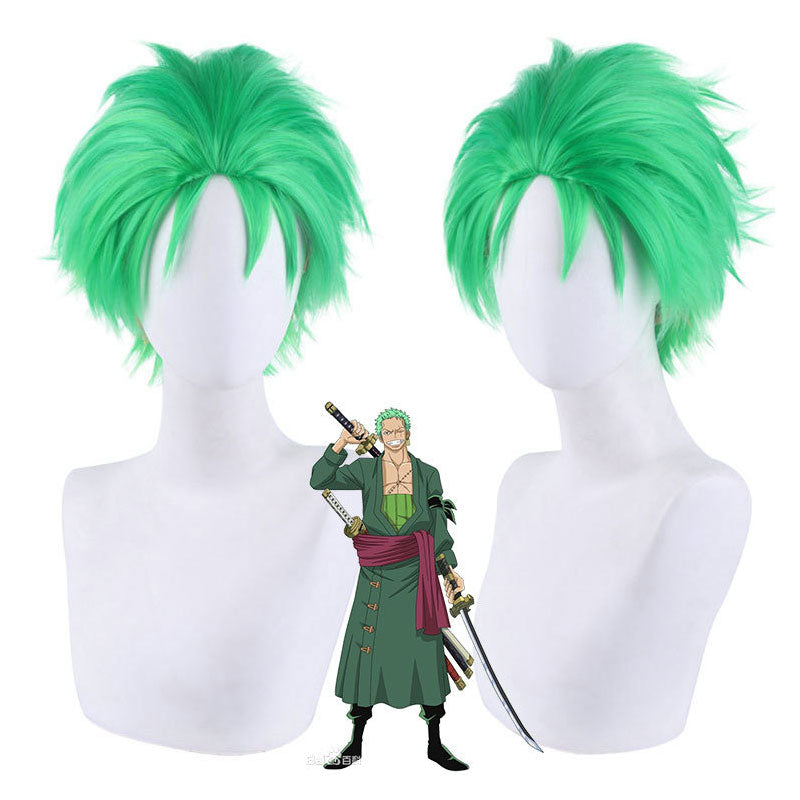One Piece Roronoa Zoro Green Cosplay Wigs