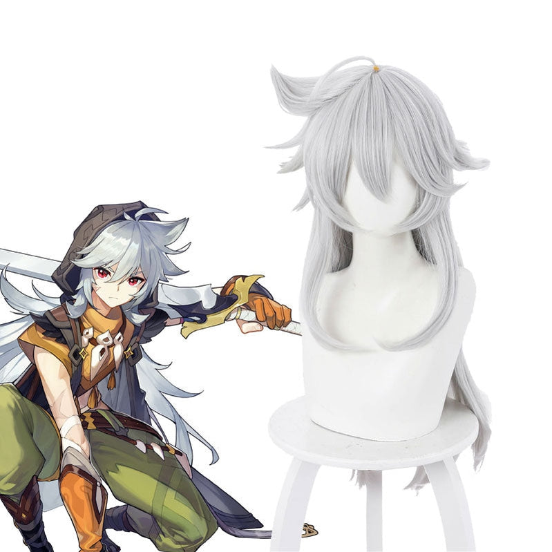 Genshin Impact Razor Silver Gray Cosplay Wigs