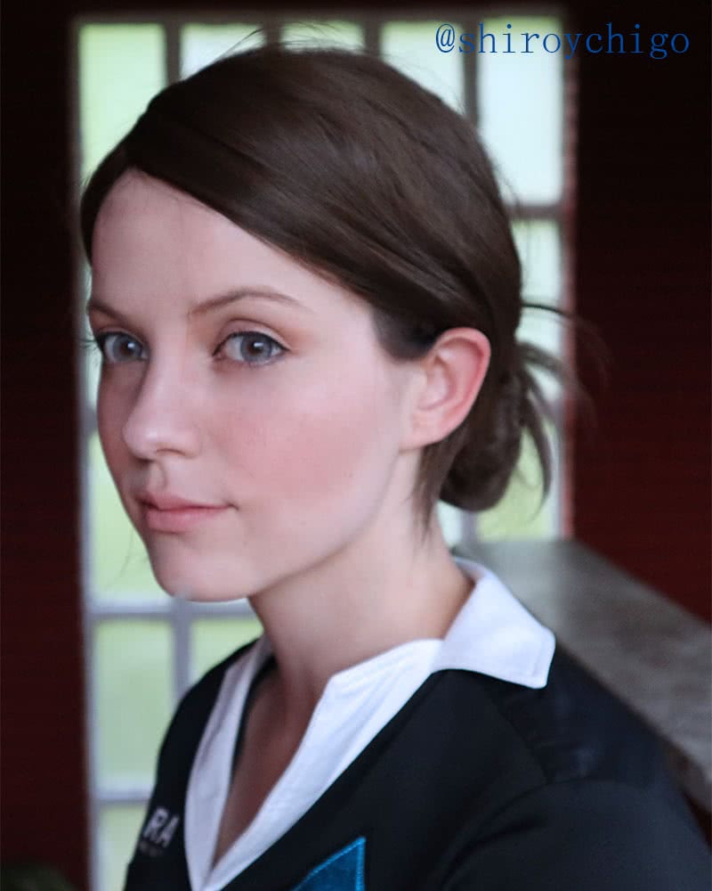 Detroit Become Human AX400 Kara Gold Brown Cosplay Wigs
