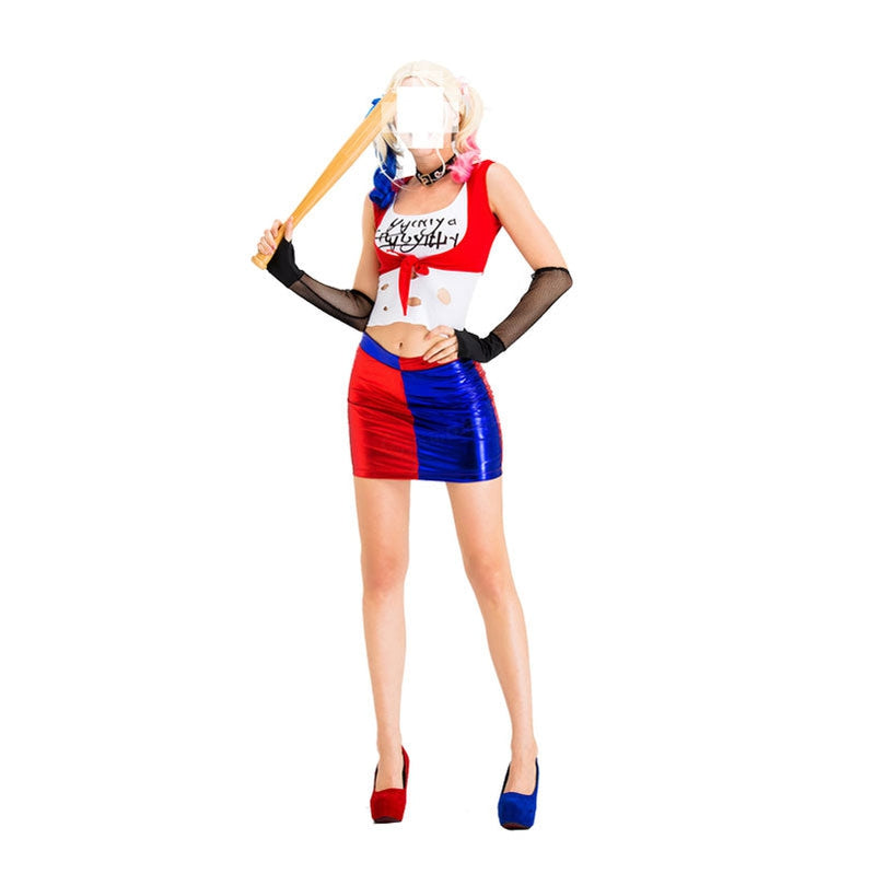 Suicide Squad Harley Quinn T shirt Cosplay Costumes