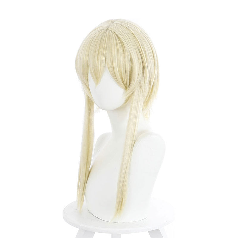 Genshin Impact Traveler Lumine Blonde Ponytail Cosplay Wigs