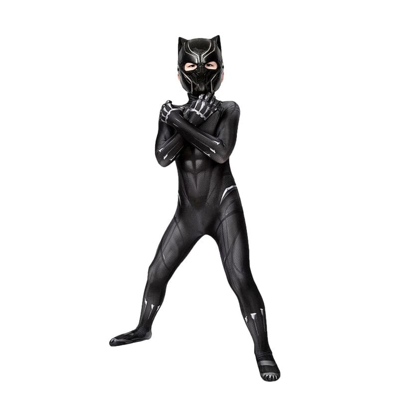 Movie Captain America Civil War Black Panther Children Jumpsuit Cosplay Costume