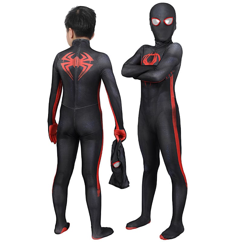 Spider-Man: Across The Spider-Verse Miles Morales Kids Jumpsuit Cosplay Costumes