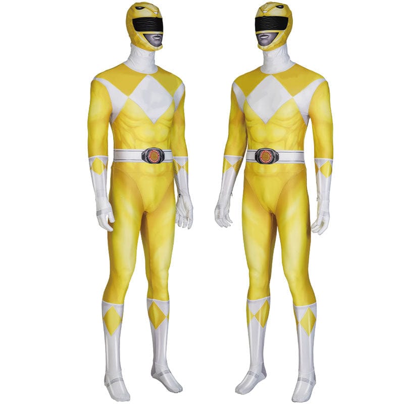 Mighty Morphin Power Rangers Dime Tribe Knight Boi Tiger Ranger Yellow Ranger Cosplay Costumes