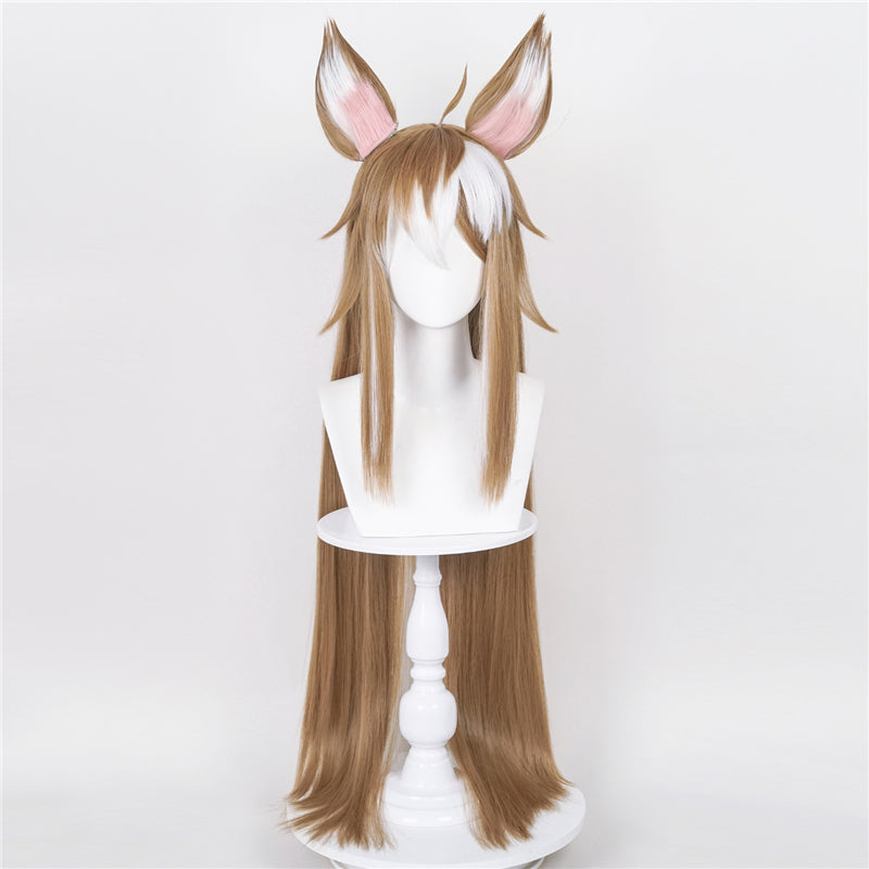 Genshin Impact Miss Hina Inugami Cosplay Wigs With Props