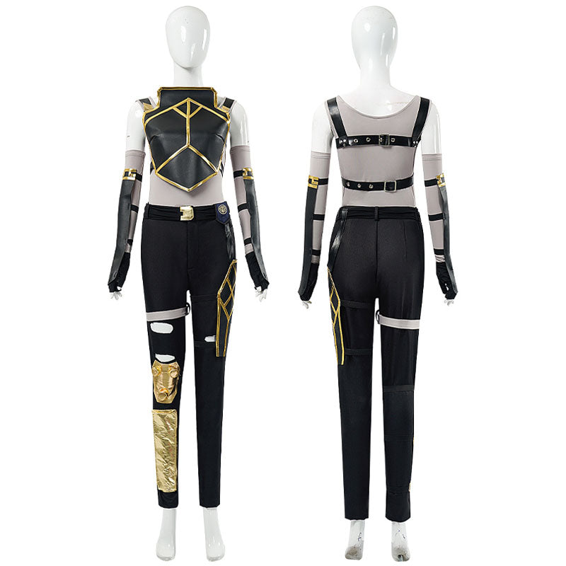 Game LOL Arcane 2 Vi Combat Suit Cosplay Costumes