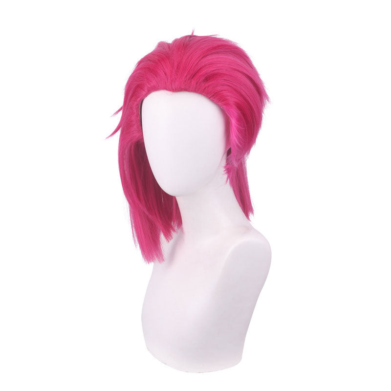 LOL Arcane Vi Childhood Short Red Cosplay Wigs