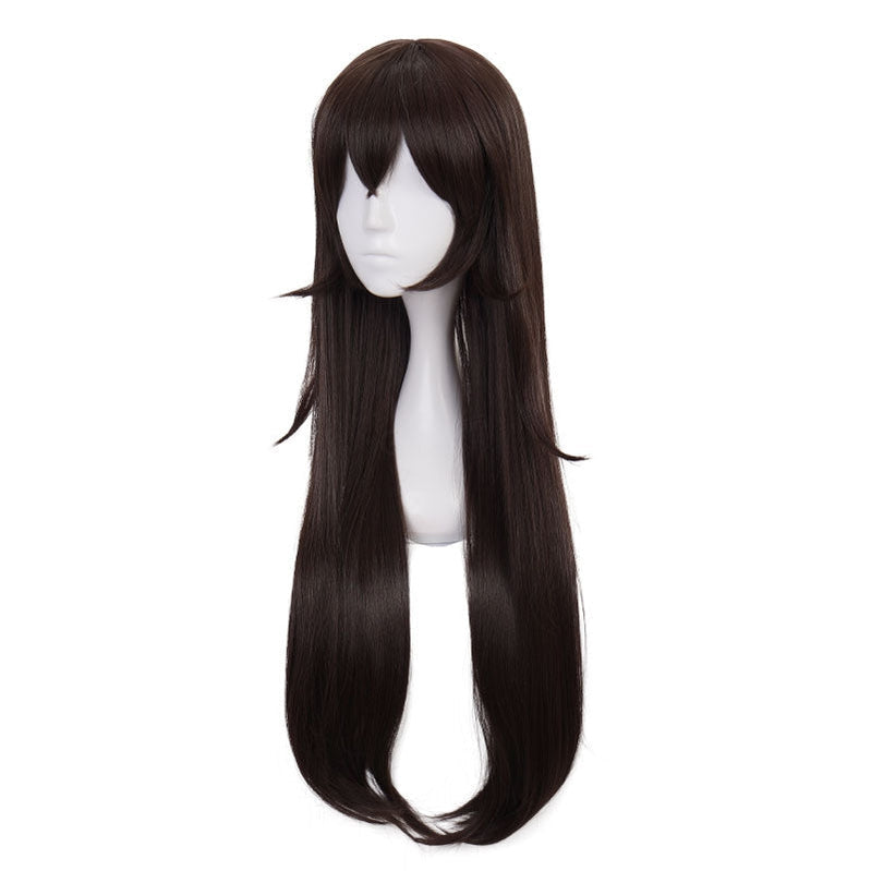 Genshin Impact Amber Dark brown Long Cosplay Wigs