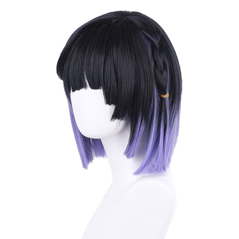 Genshin Impact Yelan Black Gradient Purple Cosplay Wigs