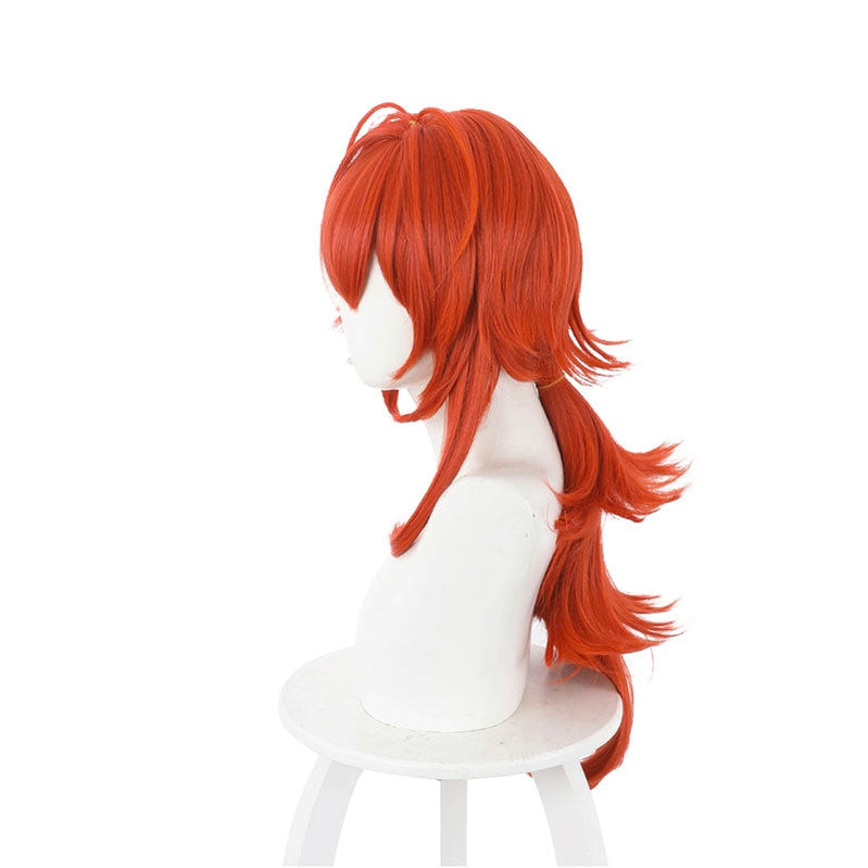 Genshin Impact Diluc Ragnvindr Orange Cosplay Wig