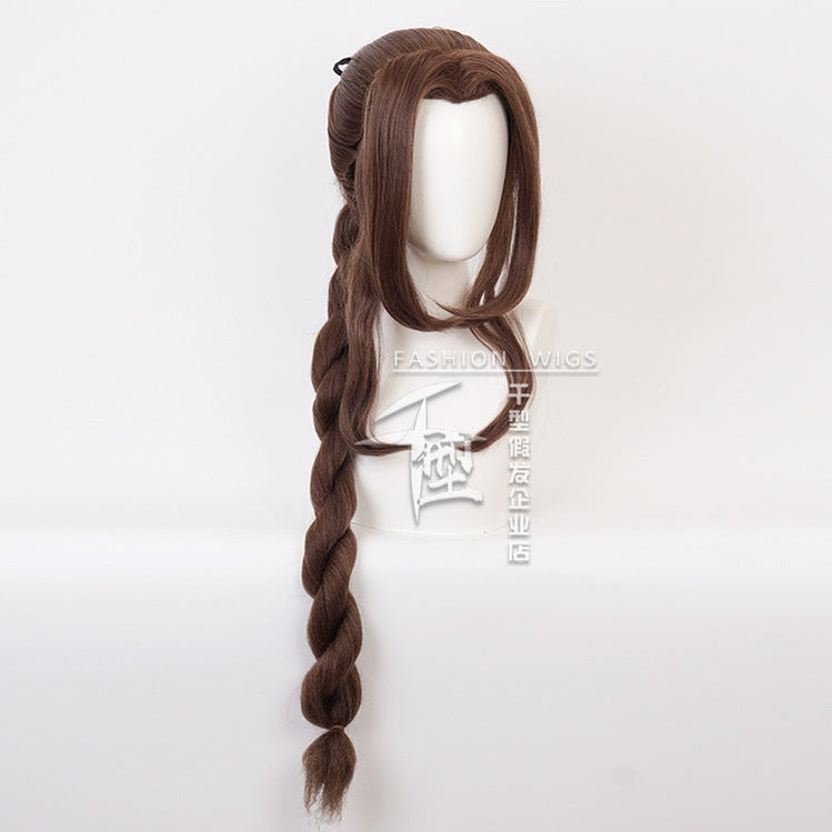 Final Fantasy VII Remake FF7 Aerith Gainsborough Long Brown Cosplay Wigs