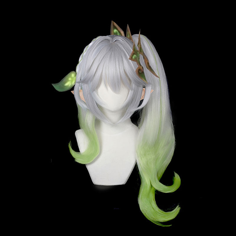 Genshin Impact Dendro Archon Kusanali Nahida Cosplay Wigs With Ear Props