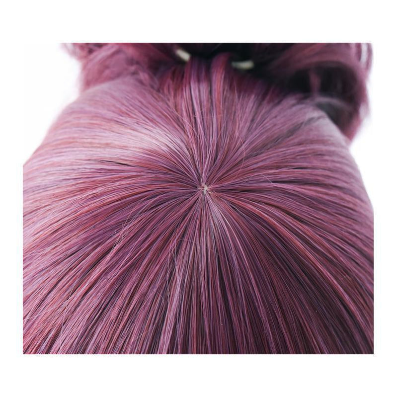 LOL KDA Skin Akali Purple Ponytail Cosplay Wigs