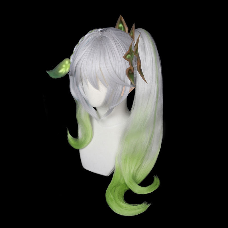 Genshin Impact Dendro Archon Kusanali Nahida Cosplay Wigs With Ear Props
