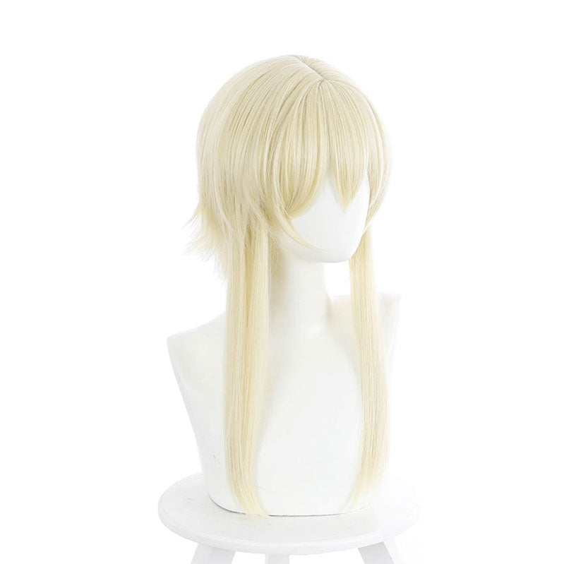 Genshin Impact Traveler Lumine Blonde Ponytail Cosplay Wigs