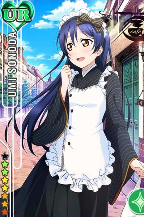 Love Live! Anime Cosplay Costumes Maid Uniforms Black and White Dresses
