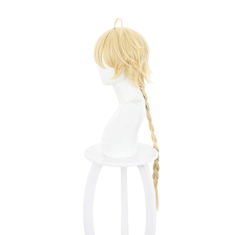 Genshin Impact Traveler Aether Blonde Ponytail Cosplay Wigs