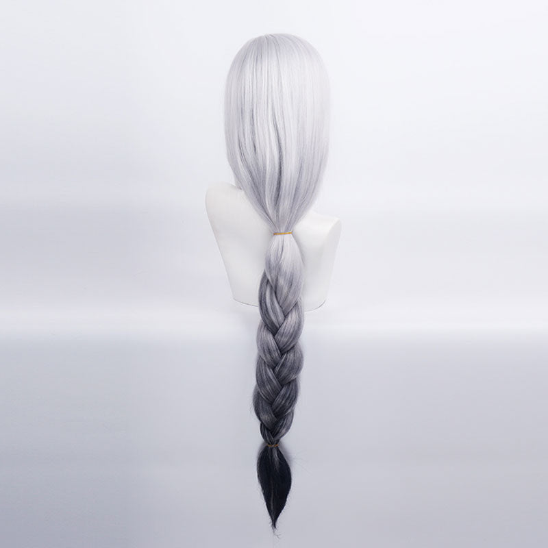 Genshin Impact Shenhe Long Grey Gradient Black Cosplay Wigs