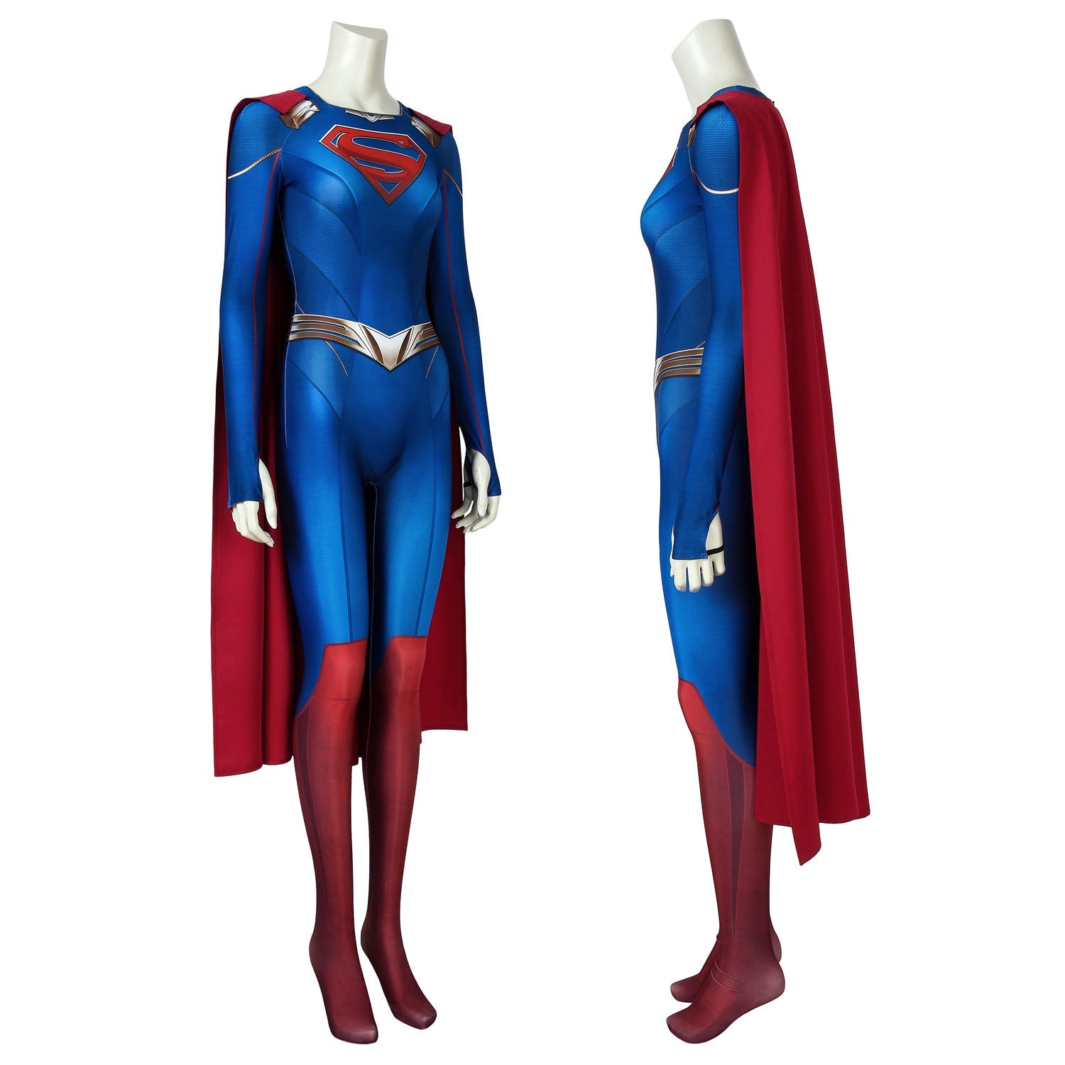 Supergirl Season 5 Kara Zor-el Zentai Jumpsuit Bodysuit Cosplay Costumes