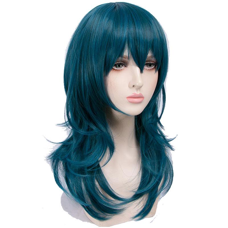 50cm Fire Emblem: Three Houses Byleth Blue Long Cosplay Wigs