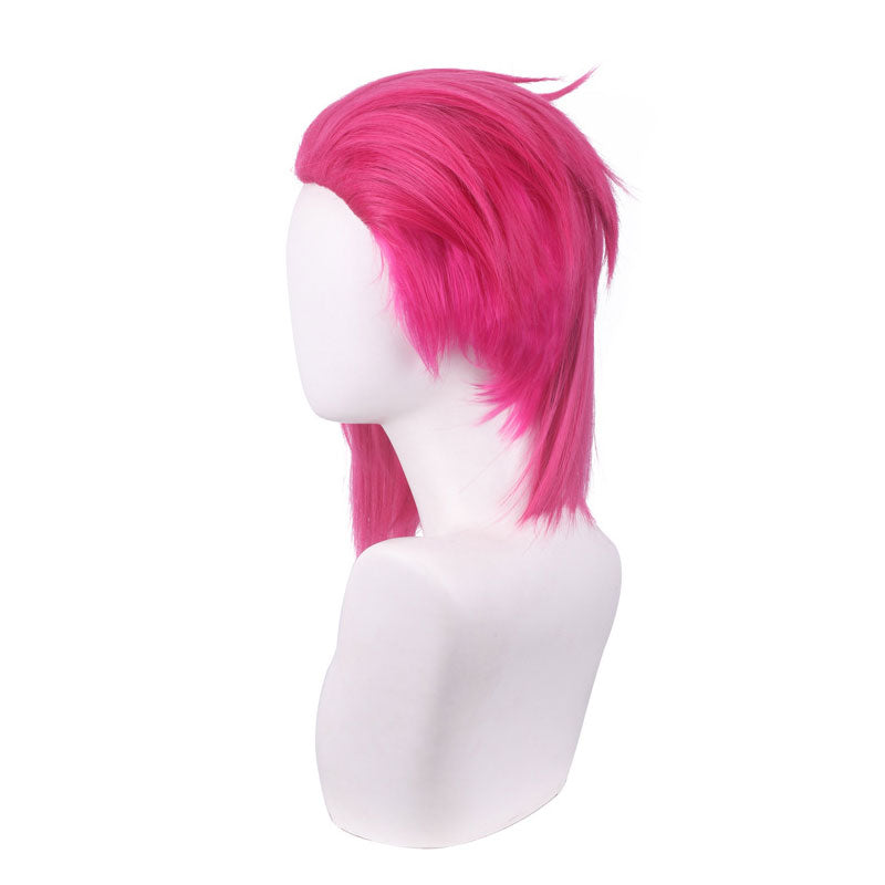 LOL Arcane Vi Childhood Short Red Cosplay Wigs