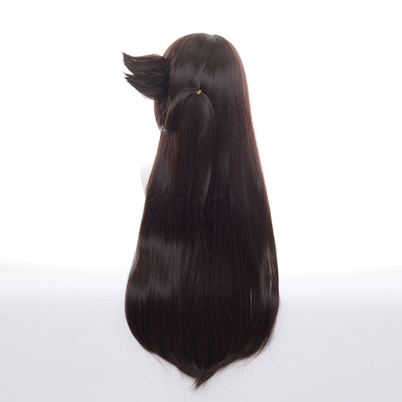 Genshin Impact Beidou Dark Brown Long Cosplay Wigs