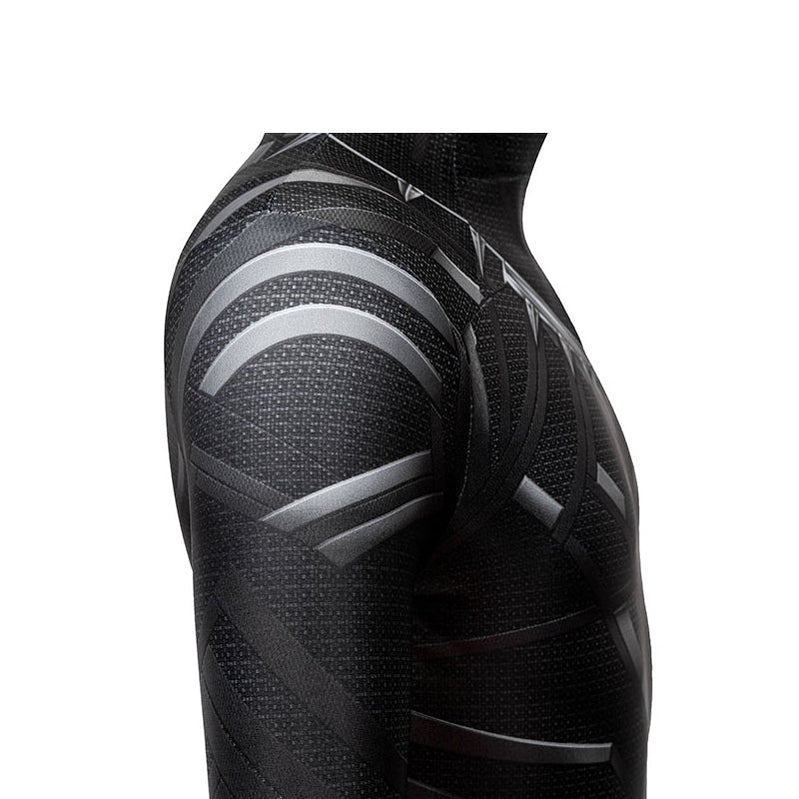 Black Panther Children Jumpsuit with Mask Cosplay Costume