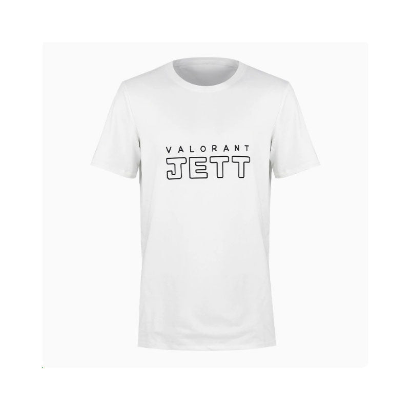 Game Valorant Jett White Black Coat Cosplay Costume