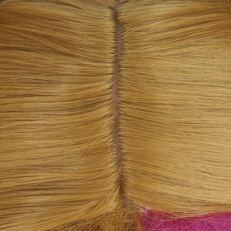 LOL Cafe Cutie Gwen Red & Blonde Twist Braid Cosplay Wigs With Ears