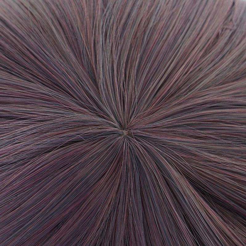 Genshin Impact Mona Megistus Long Double Ponytail Dark Brown Cosplay Wigs