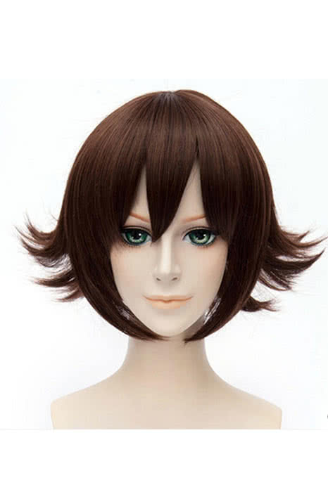 Kantai Collection Kancolle Yukikaze 30cm Short Wavy Brown Cosplay Wig