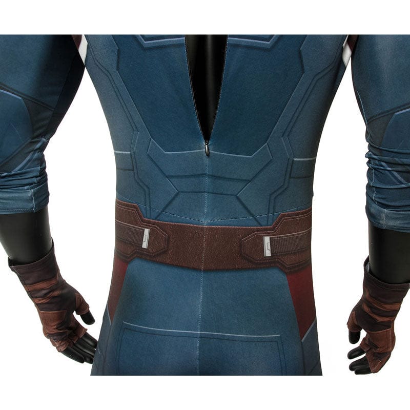 Avengers 3 Infinity War Captain America Steve Rogers Jumpsuit Cosplay Costumes With Gloves