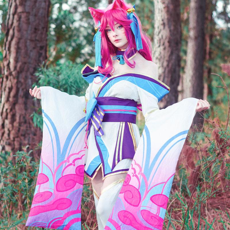Ready To Ship LOL Spirit Blossom Ahri Cosplay Costume Halloween Costume