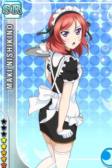 Love Live! Anime Cosplay Costumes Maid Uniforms Black and White Dresses