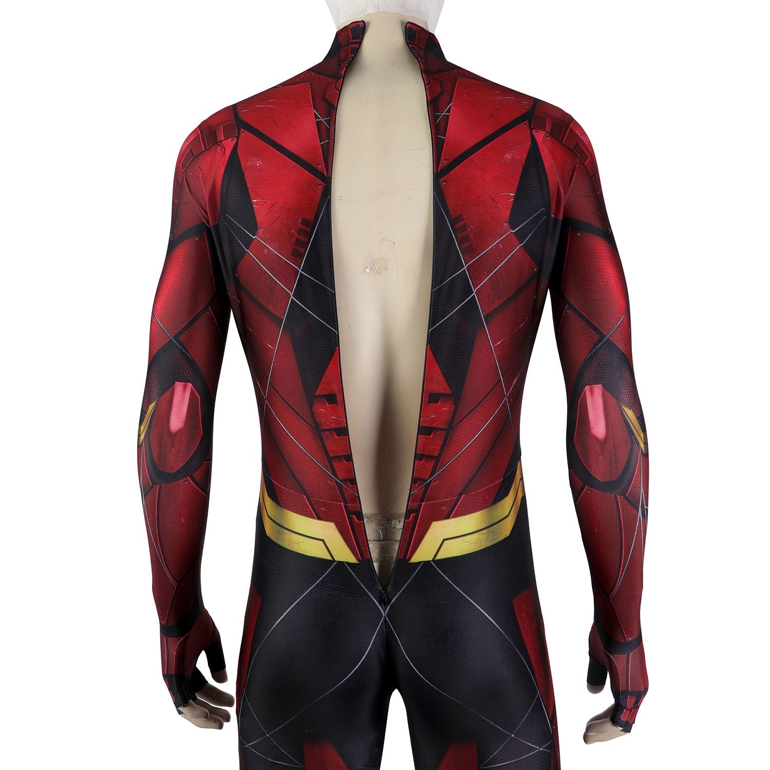 Justice League Barry Allen The Flash Male Jumpsuit with Mask Cosplay Costumes