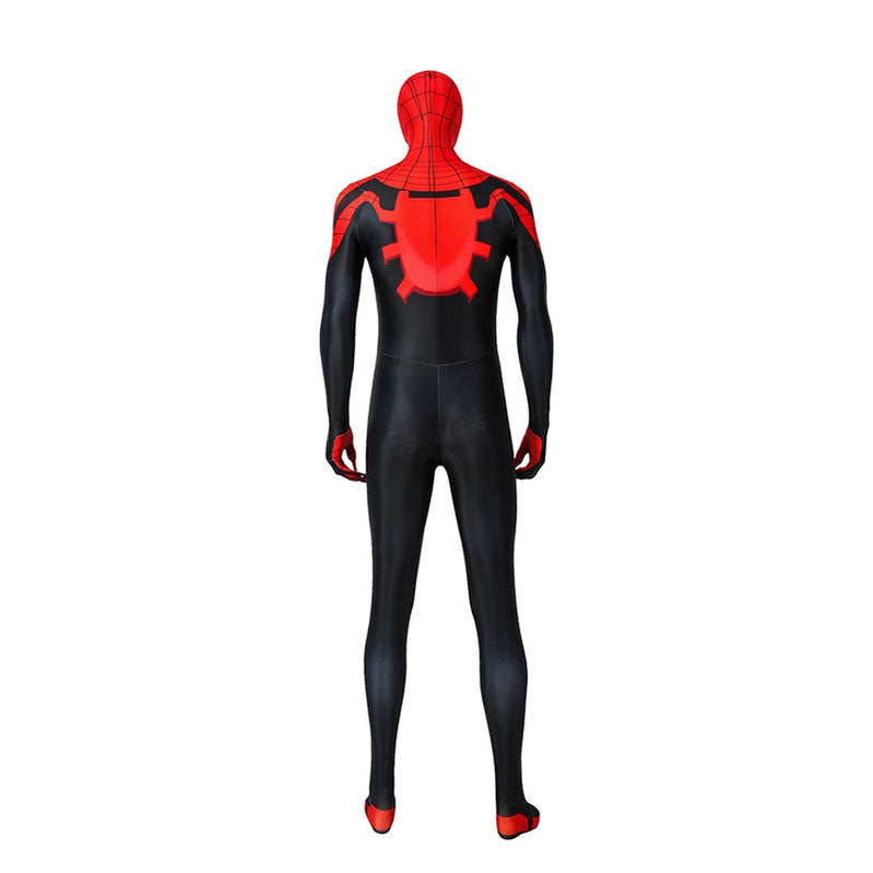 Spiderman: Superior Spider Man Elastic Force Jumpsuit Cosplay Costume with Free Headgear